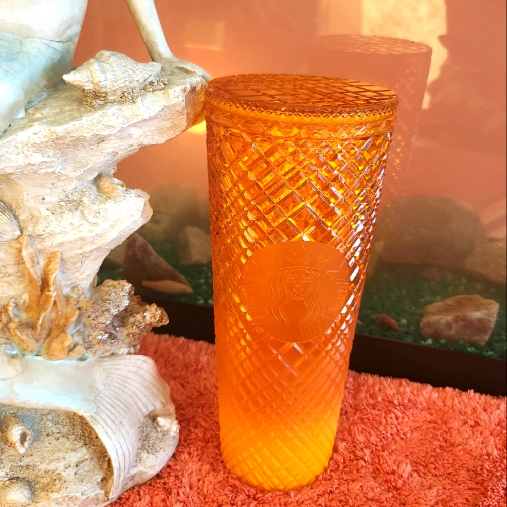 Starbucks Sunrise Orange Jeweled Tumblr 24oz